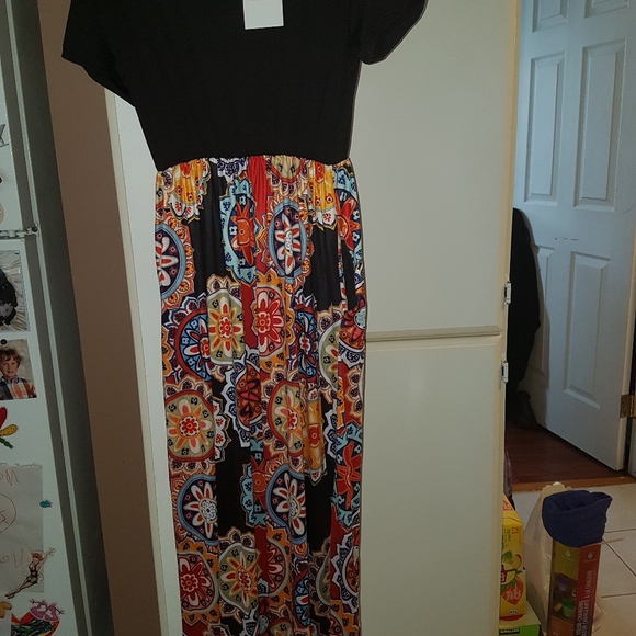 Short sleeve long maxi dress - Picture 3 of 6
